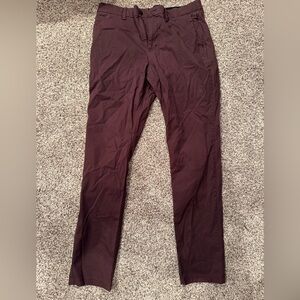Old Navy Ultimate Tech Slim Maroon 34x34